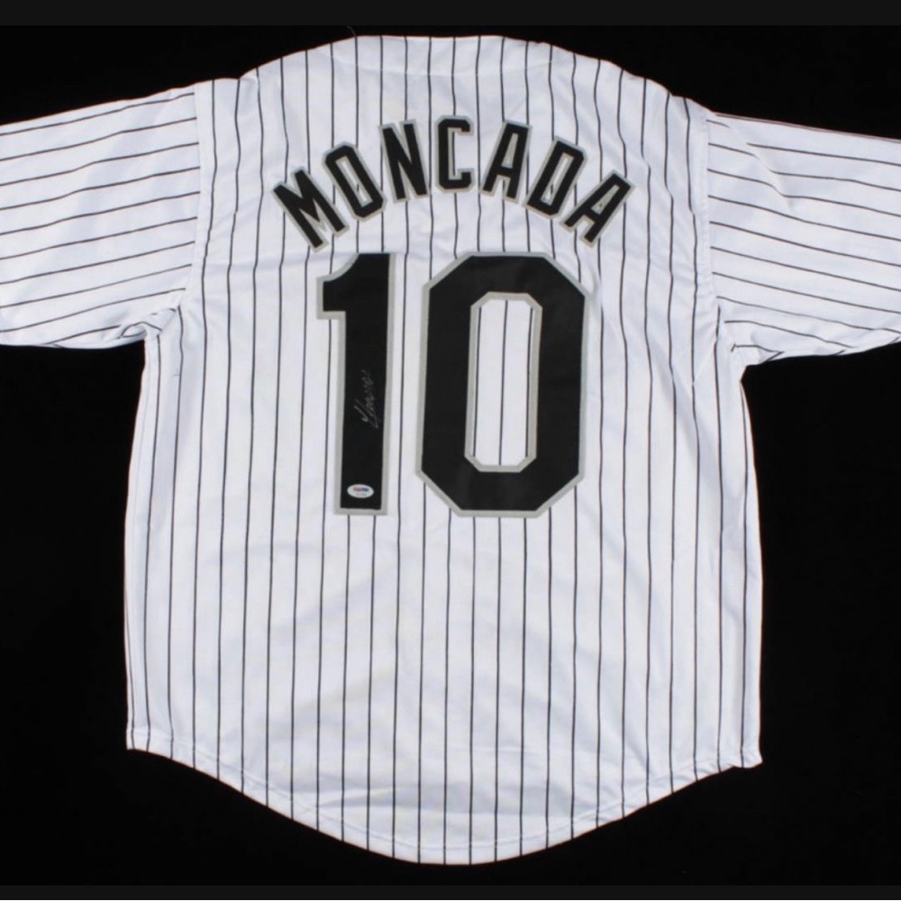 Yoan Moncada signed White Sox jersey